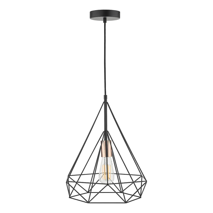 Dar SWO0122 | Sword Pendant | Black Frame with Copper Accent