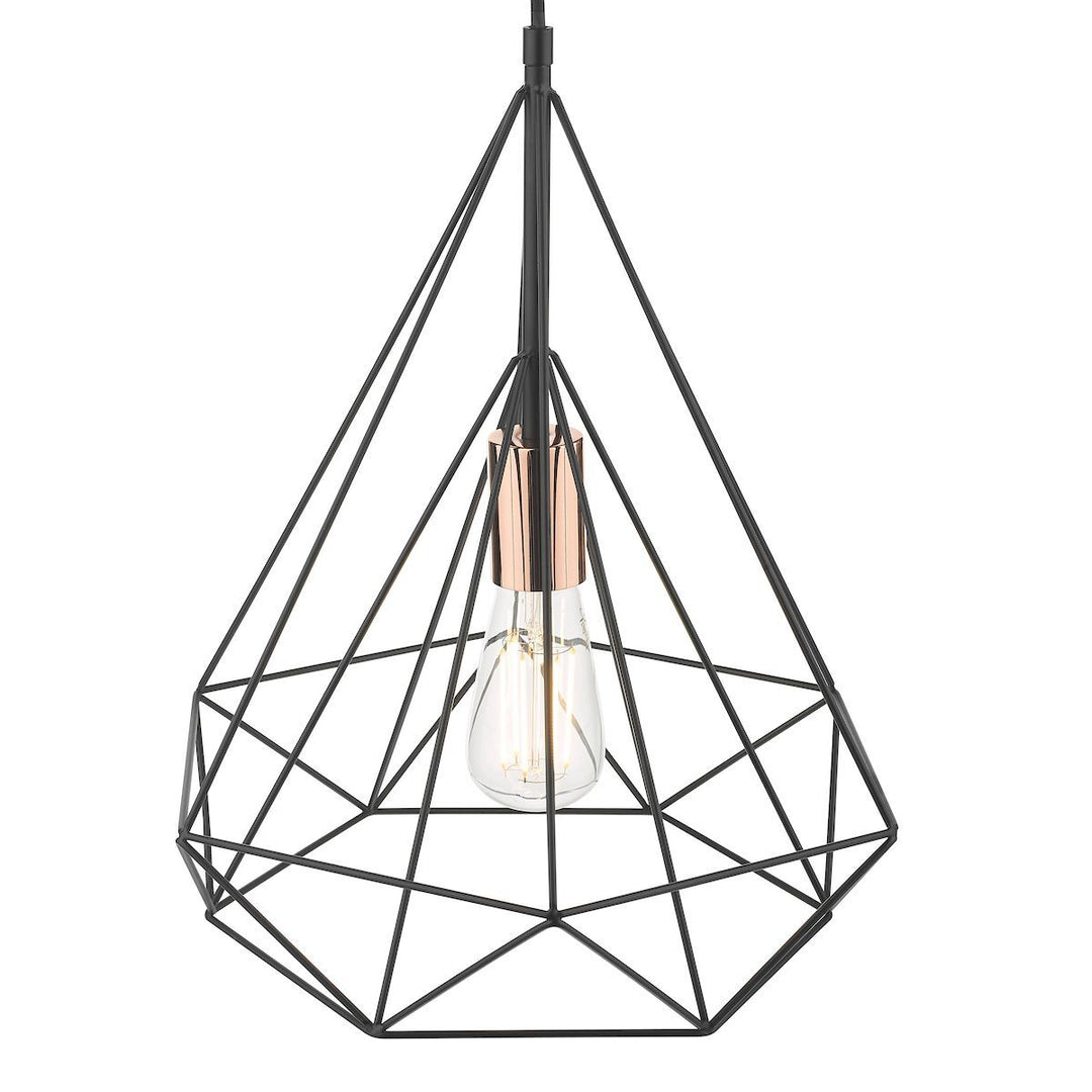 Dar SWO0122 | Sword Pendant | Black Frame with Copper Accent