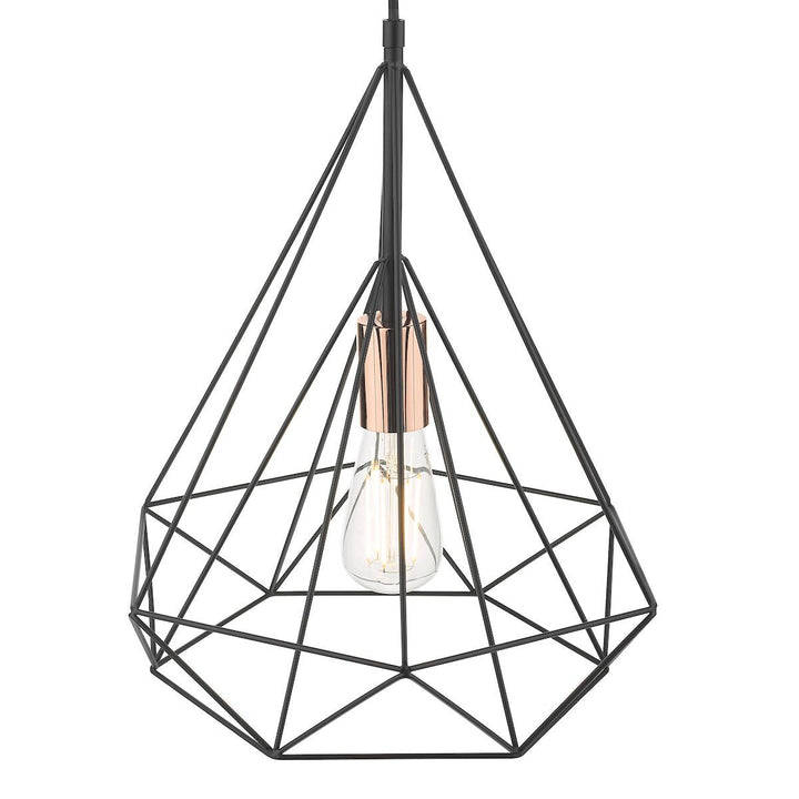 Dar SWO0122 | Sword Pendant | Black Frame with Copper Accent