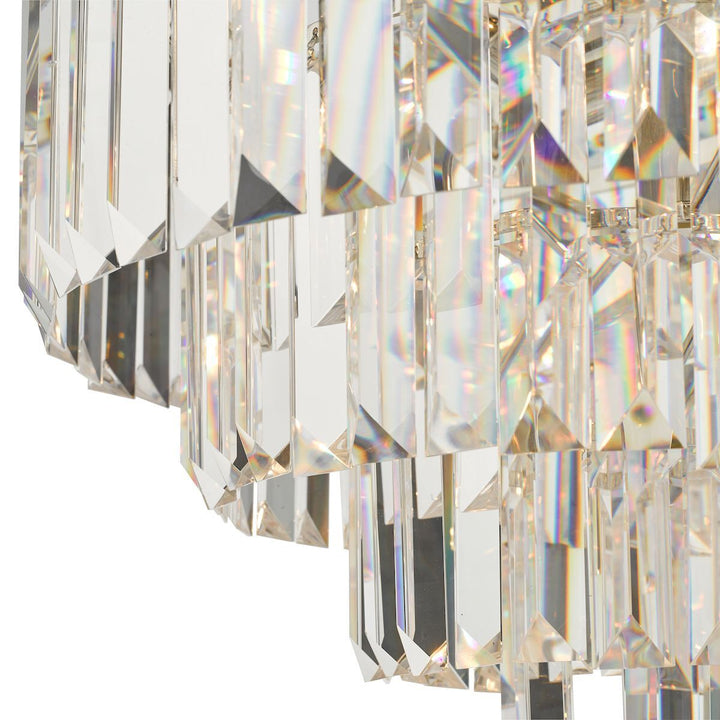 Dar VYA0432 | Vyana 4 Light Pendant | Polished Nickel Crystal