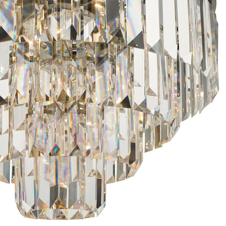 Dar VYA0475 | Vyana 4 Light Pendant | Antique Brass Crystal