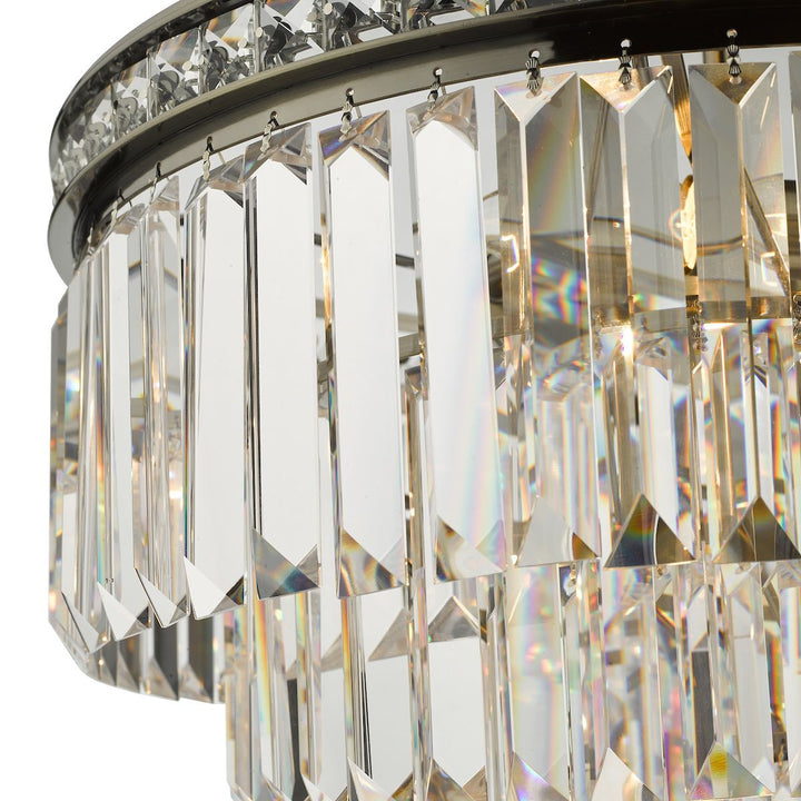 Dar VYA0475 | Vyana 4 Light Pendant | Antique Brass Crystal
