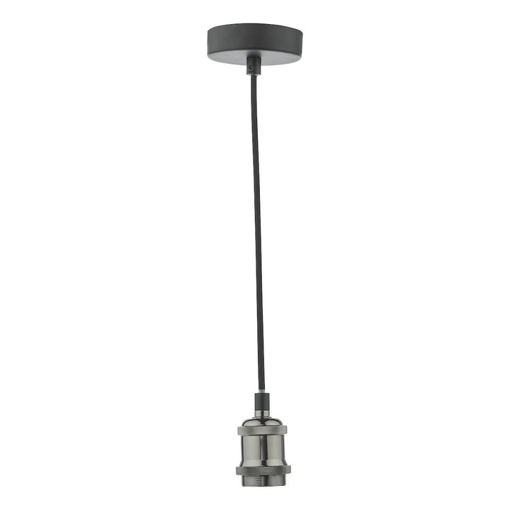 Dar WAC0161 Waco 1 Light E27 Suspension Black Chrome Matt Black