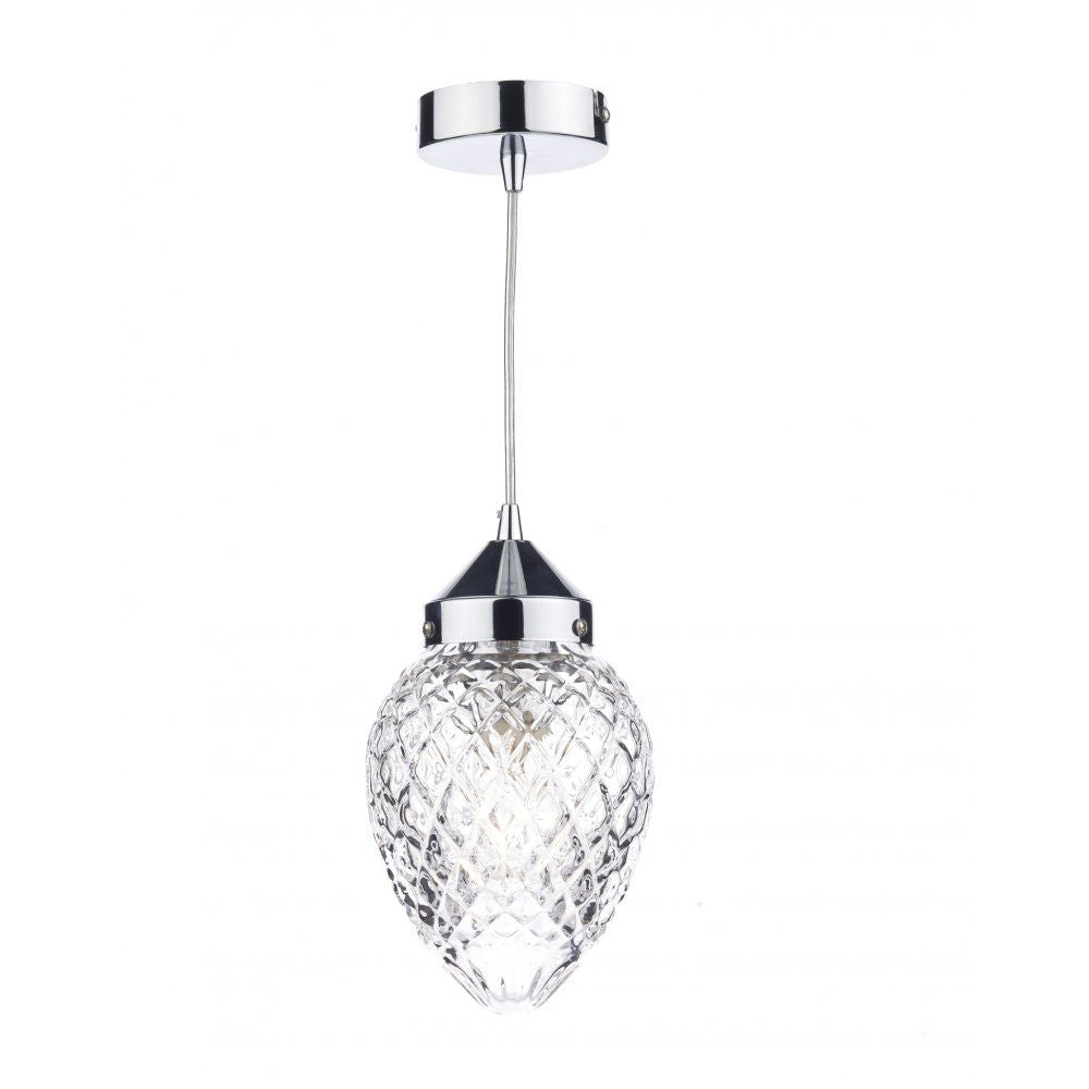 Dar Lighting AGA0150 | Agatha Pendant | Polished Chrome