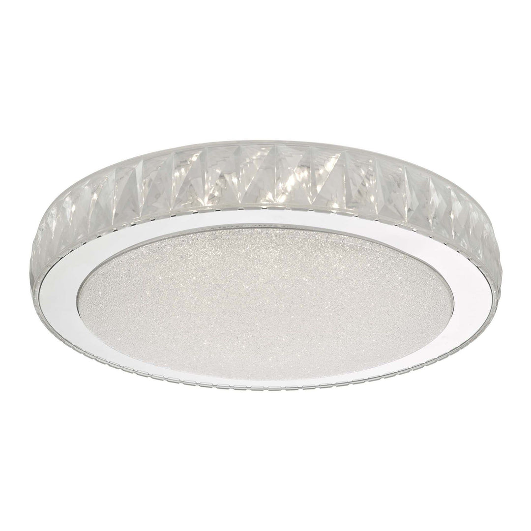 Dar Lighting AKE5008 | Akelia LED Flush Mount | Acrylic and Stainless Steel