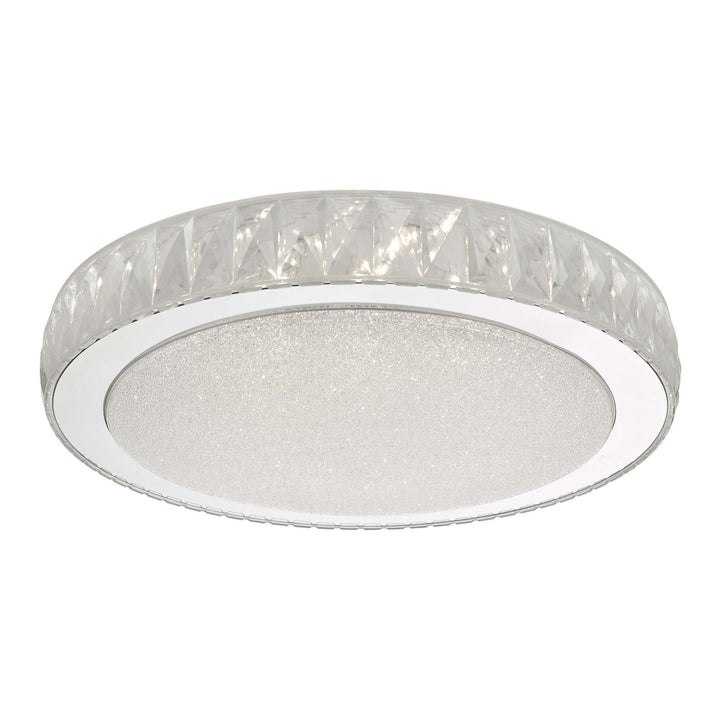 Dar Lighting AKE5008 | Akelia LED Flush Mount | Acrylic and Stainless Steel