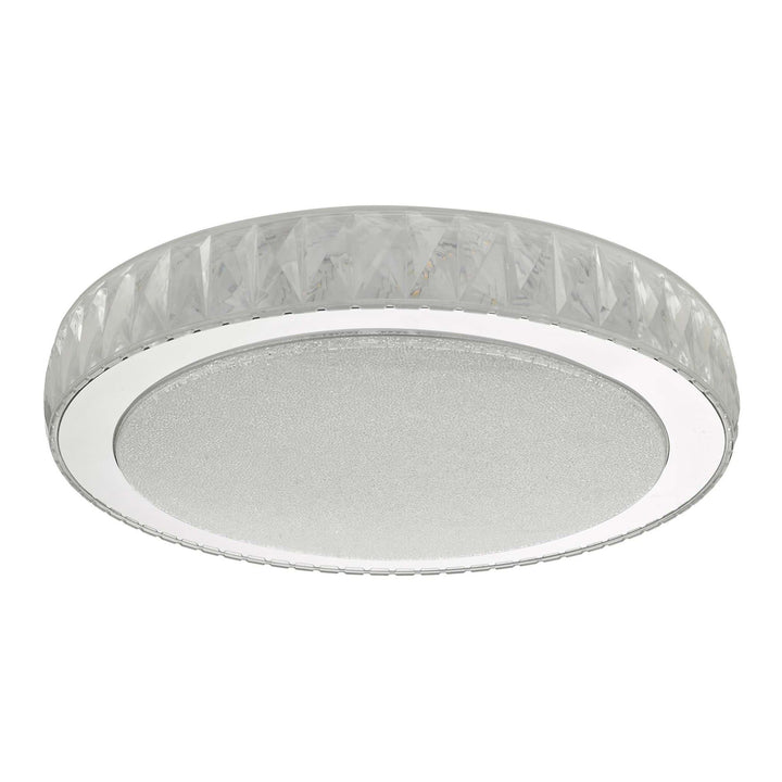 Dar Lighting AKE5008 | Akelia LED Flush Mount | Acrylic and Stainless Steel