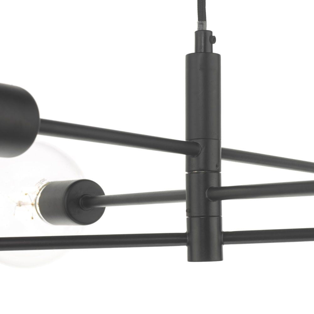 Dar Lighting ALA0622 | Alana | 6-Light Pendant in Black