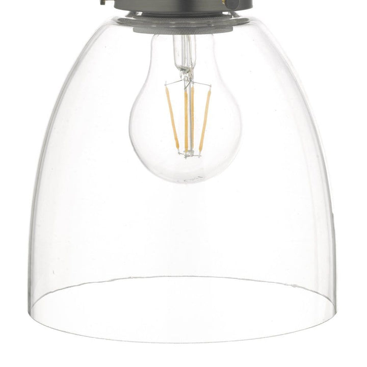 Dar ARV0761 | Arvin Wall Light | Antique Chrome & Clear Glass