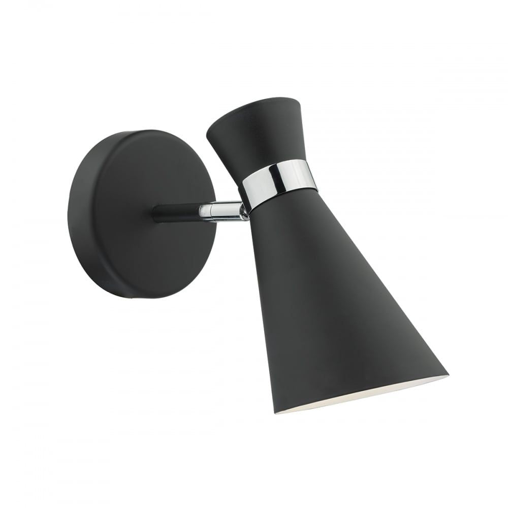 Dar ASH0722 | Ashworth Wall Bracket | Black & Polished Chrome