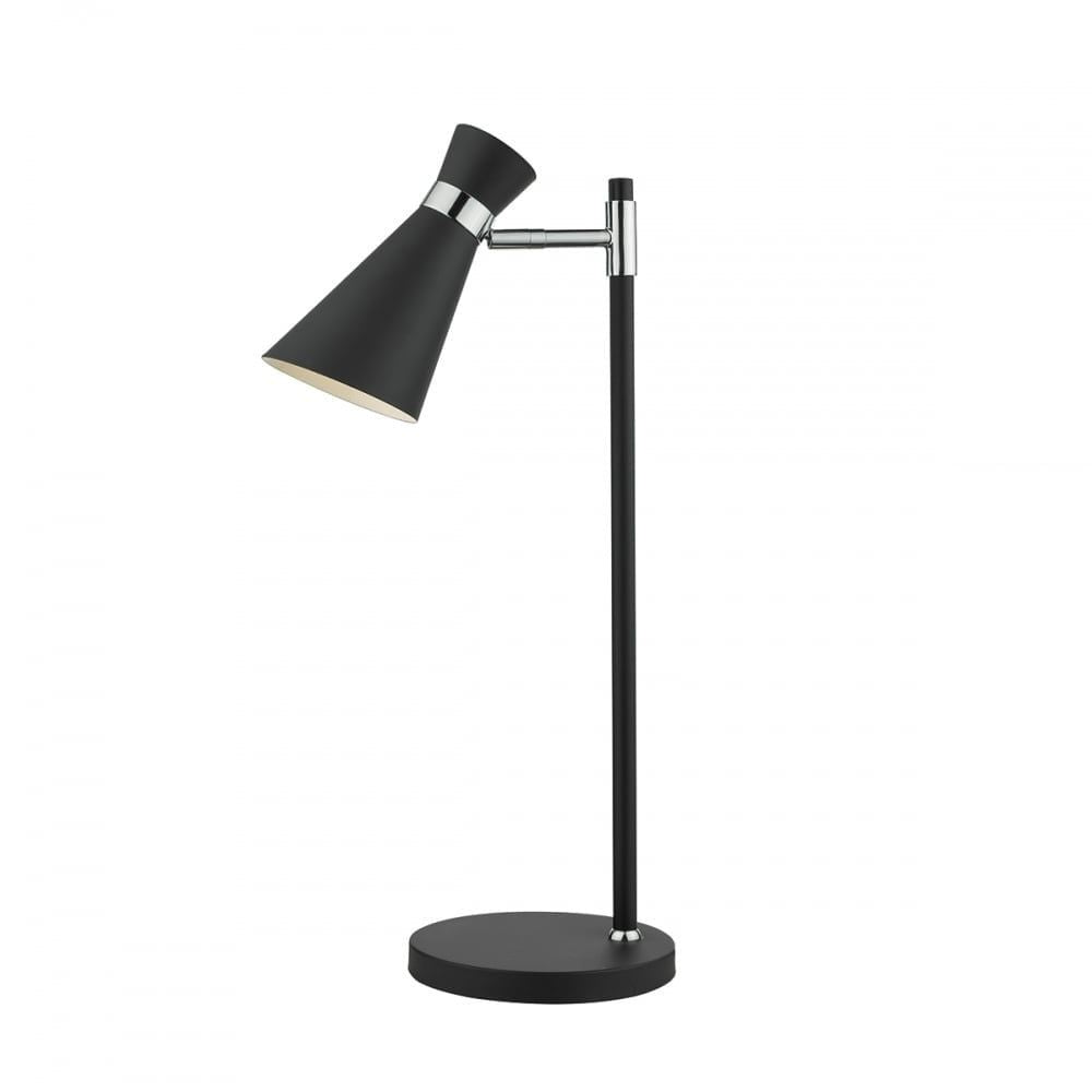Dar ASH4122 | Ashworth Table Lamp | Black & Polished Chrome