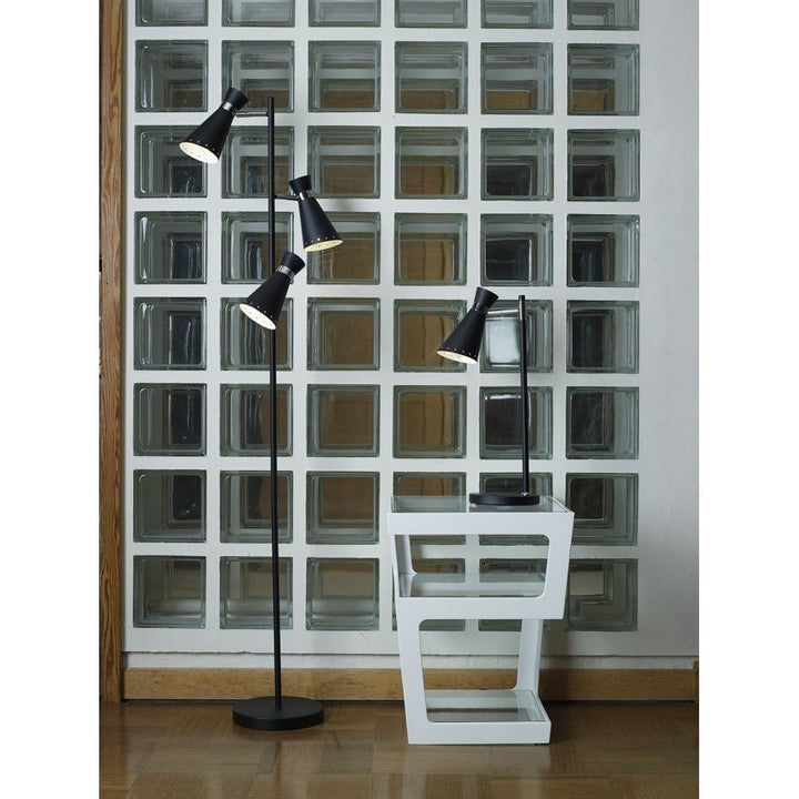 Dar ASH4122 | Ashworth Table Lamp | Black & Polished Chrome