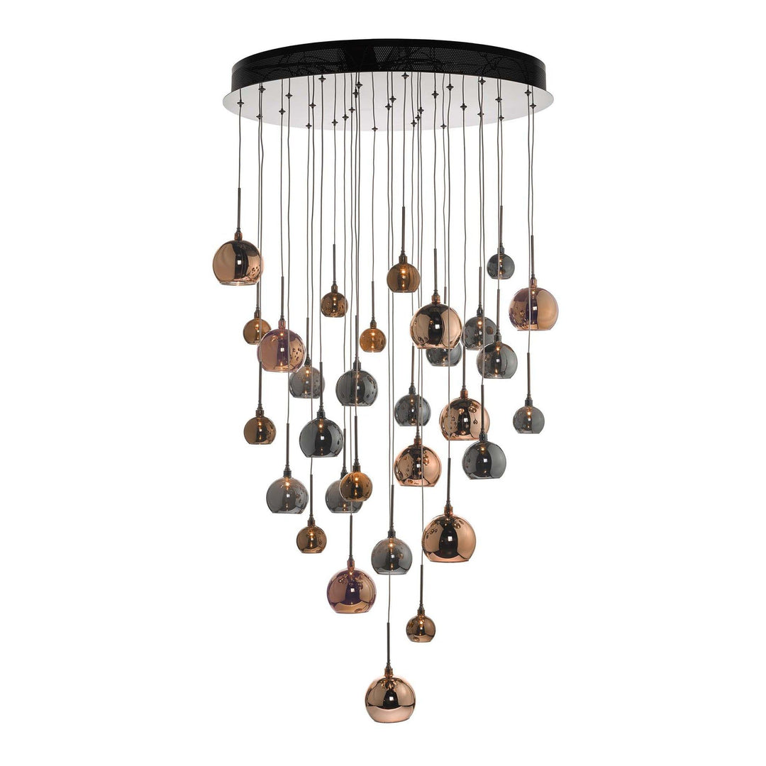 Dar AUR3364 | Aurelia Cluster Pendant | 30 Light | Copper, Bronze & Black Chrome