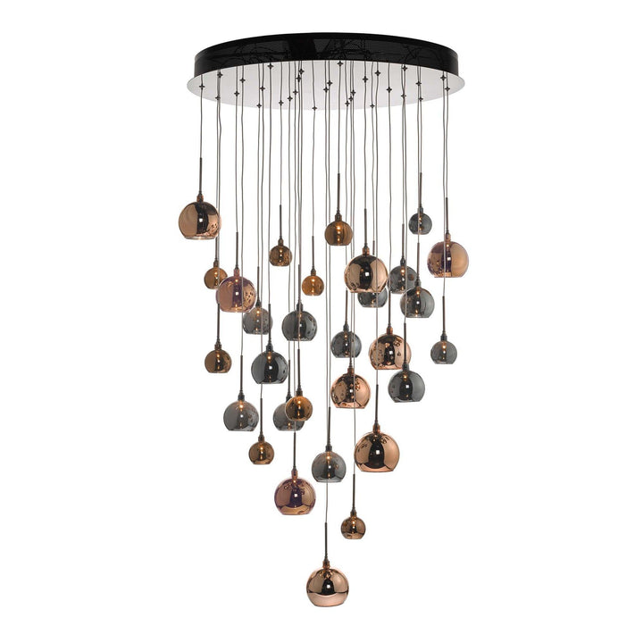 Dar AUR3364 | Aurelia Cluster Pendant | 30 Light | Copper, Bronze & Black Chrome