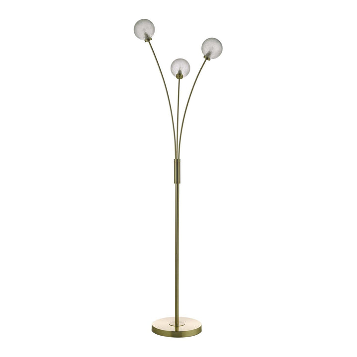 Dar AVA4941 | Avari Floor Lamp | 3 Light | Satin Brass & Frosted Glass