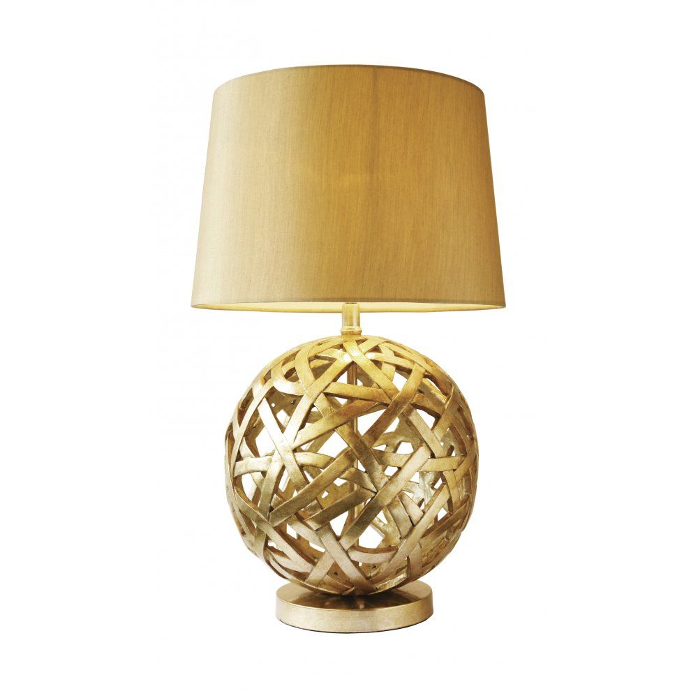 Dar BAL4263 | Balthazar | Table Lamp | Gold Finish | With Shade