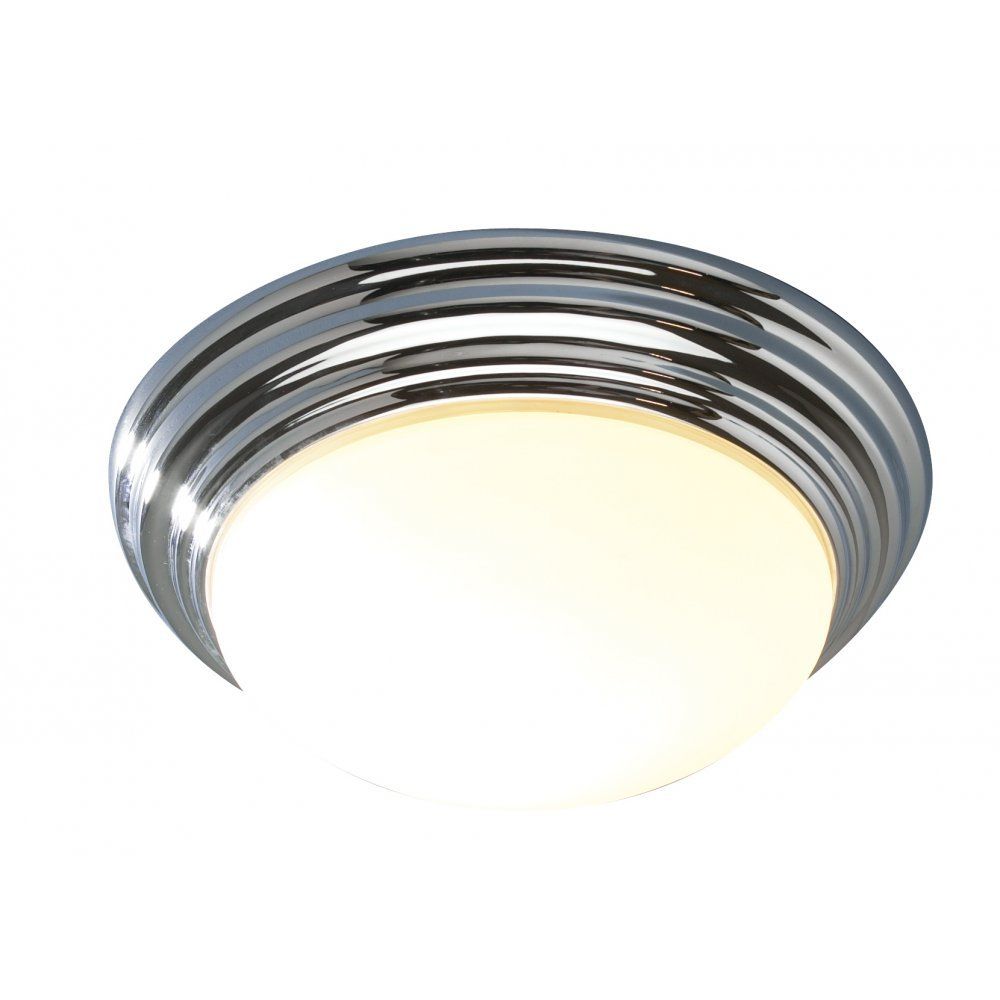 Dar BAR5250 | Barclay Chrome | Small Round Bathroom Ceiling Light