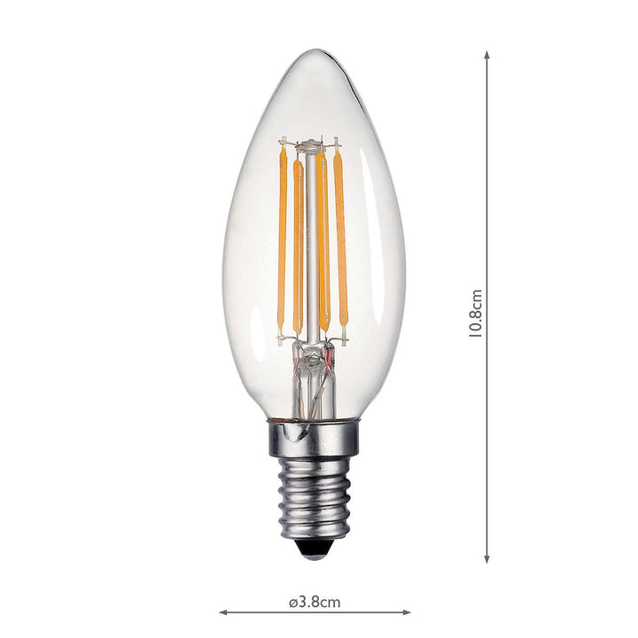 Dar BUL-E14-LED-13-I E14 Candle 4w LED Single Bulb Warm White Dimmable