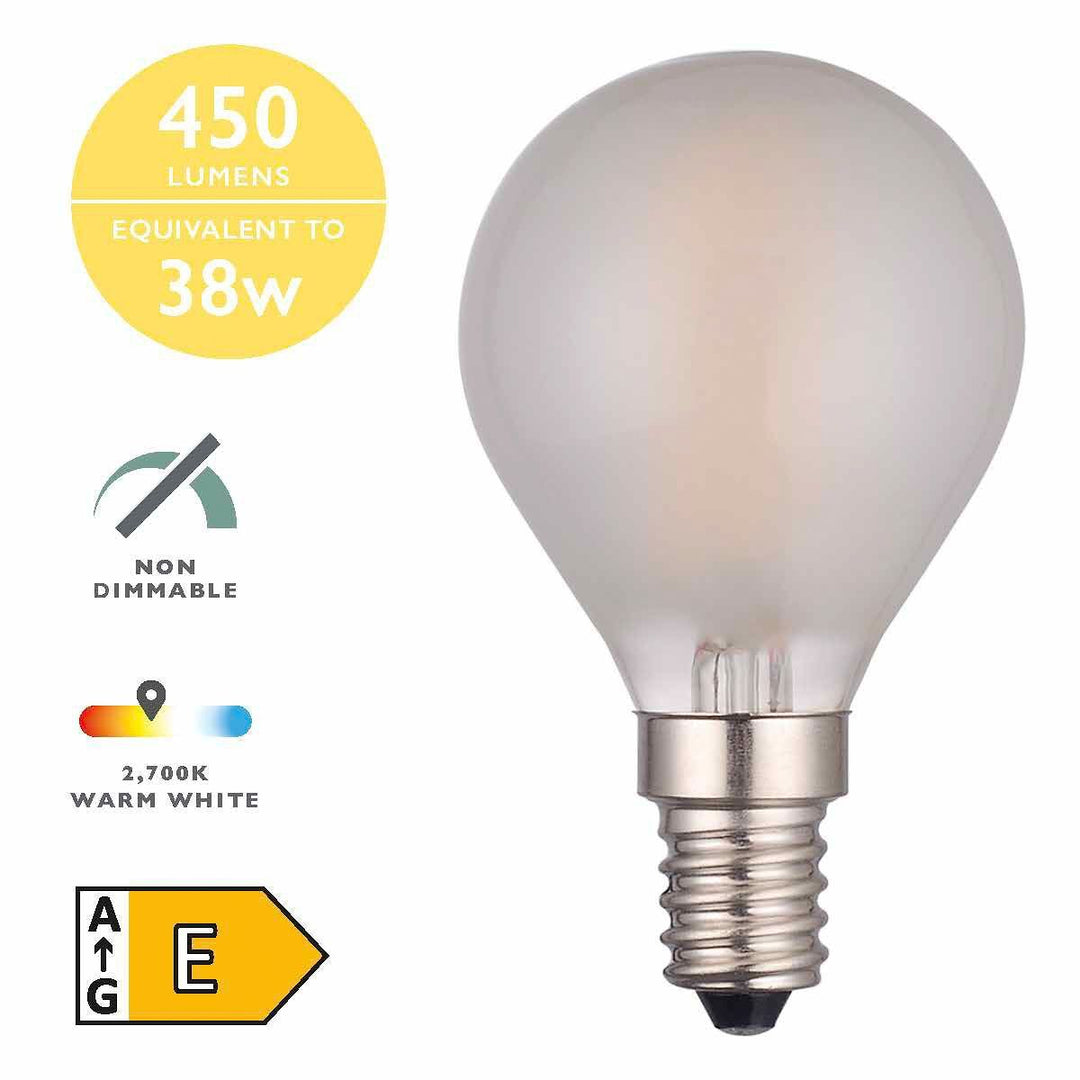 Dar BUL-E14-LED-3-I E14 Golf Ball 4w LED Single Bulb Warm White Dimmable