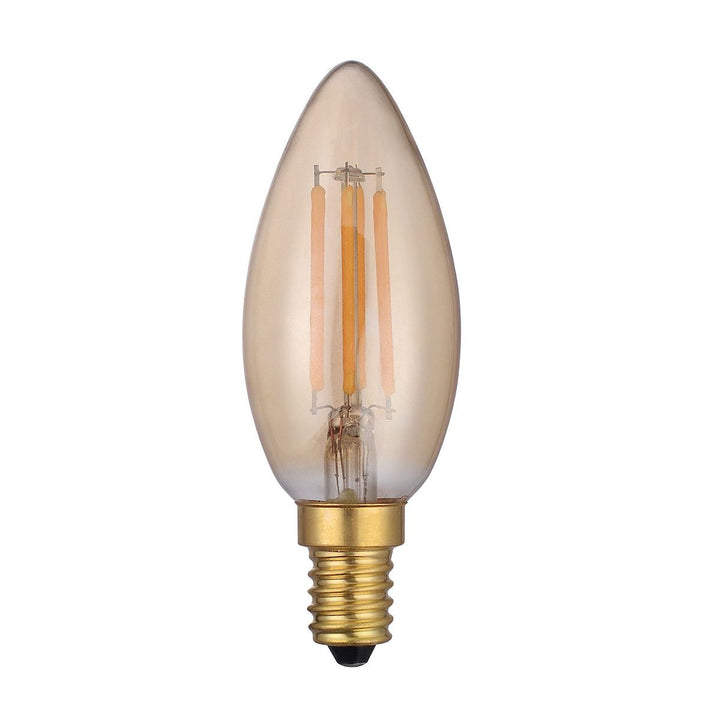 Dar BUL-E14-LEDV-1-I E14 Vintage Candle 4w LED Single Bulb Very Warm Dimmable