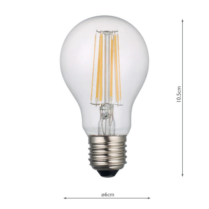 Dar Lighting BUL-E27-LED-16-I | LED GLS Bulb | 8w Dimmable Warm White