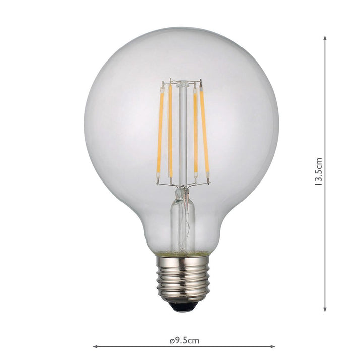 Dar BUL-E27-LED-19-I E27 Globe 6w LED Single Bulb Warm White Dimmable