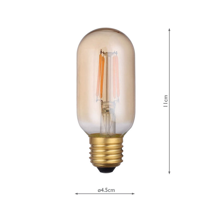 Dar BUL-E27-LEDV-8-I E27 Vintage Valve 4w LED Single Bulb Very Warm Dimmable