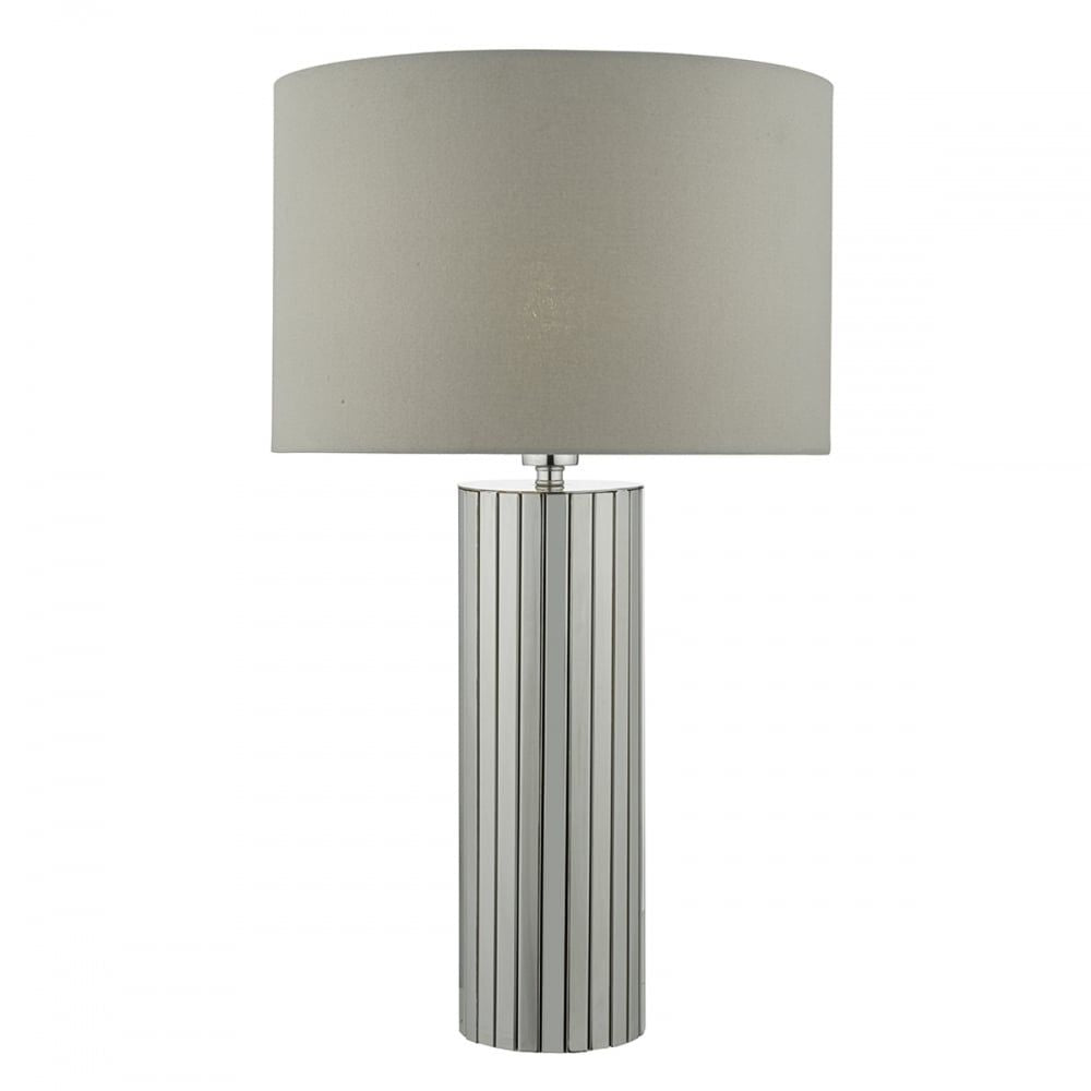 Dar CAS4250 | Cassandra Table Lamp | Polished Chrome & Shade