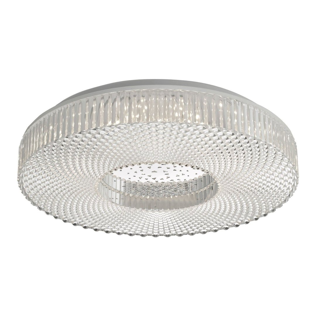 Dar Lighting CIM5008 | Cimona Medium LED Flush Ceiling Light | Clear Acrylic