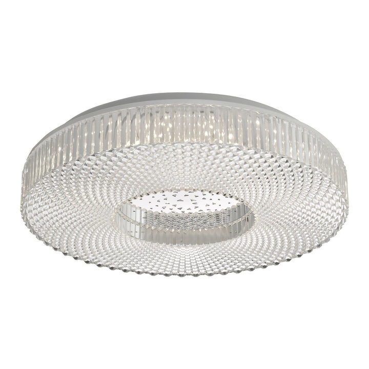 Dar Lighting CIM5008 | Cimona Medium LED Flush Ceiling Light | Clear Acrylic