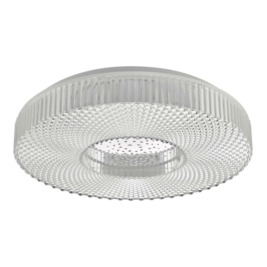 Dar Lighting CIM5008 | Cimona Medium LED Flush Ceiling Light | Clear Acrylic