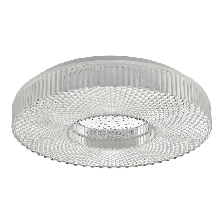 Dar Lighting CIM5008 | Cimona Medium LED Flush Ceiling Light | Clear Acrylic
