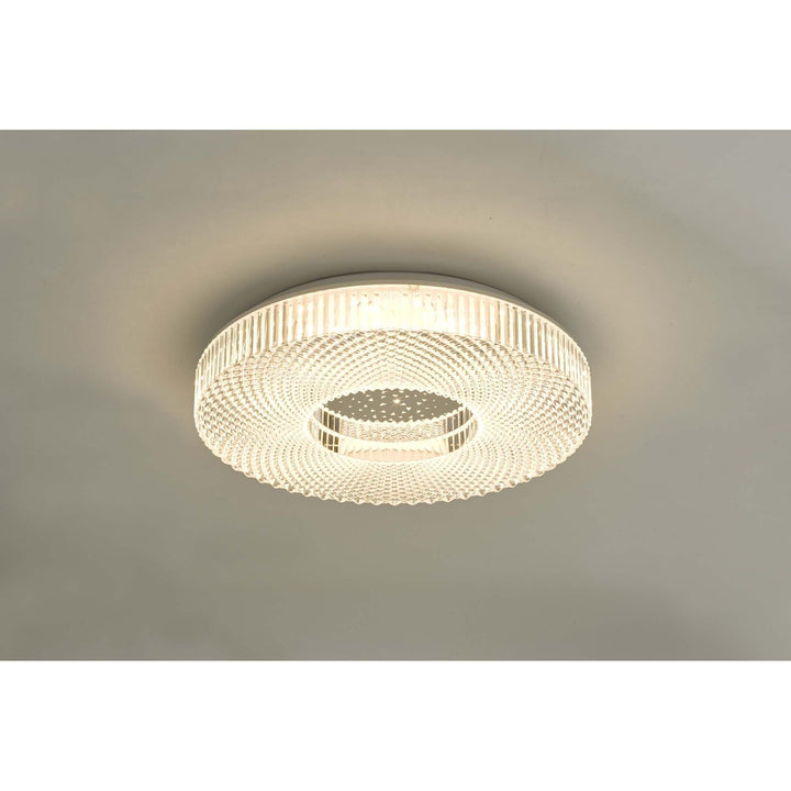 Dar Lighting CIM5008 | Cimona Medium LED Flush Ceiling Light | Clear Acrylic