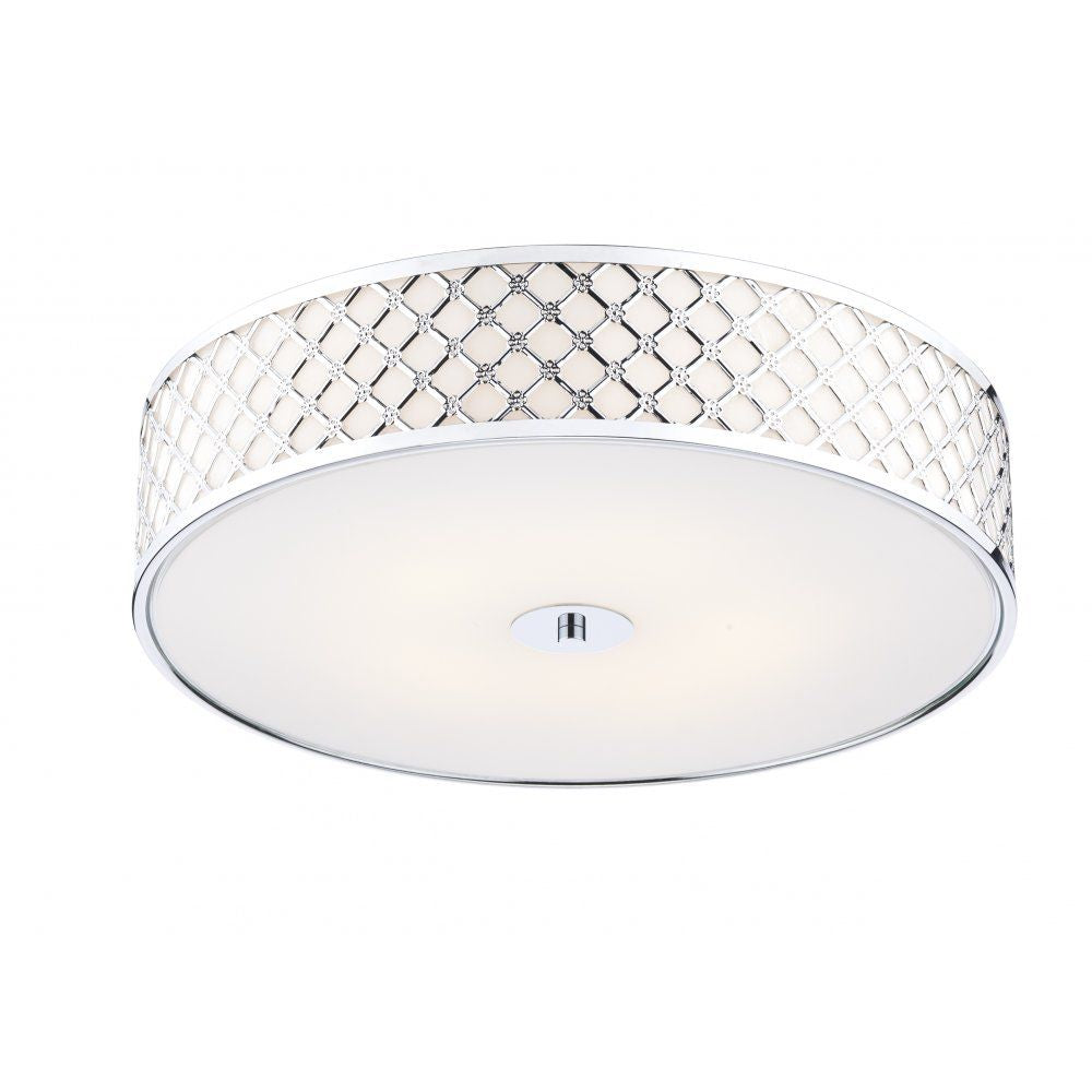 Dar Lighting CIV5050 | Civic | Large Flush Ceiling Light | Polished Chrome