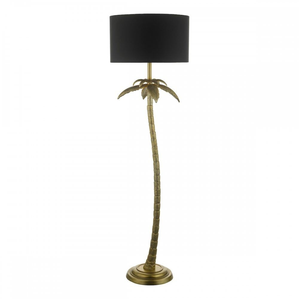 Dar Lighting COC4935 | Coco | Floor Lamp with Shade | Antique Gold