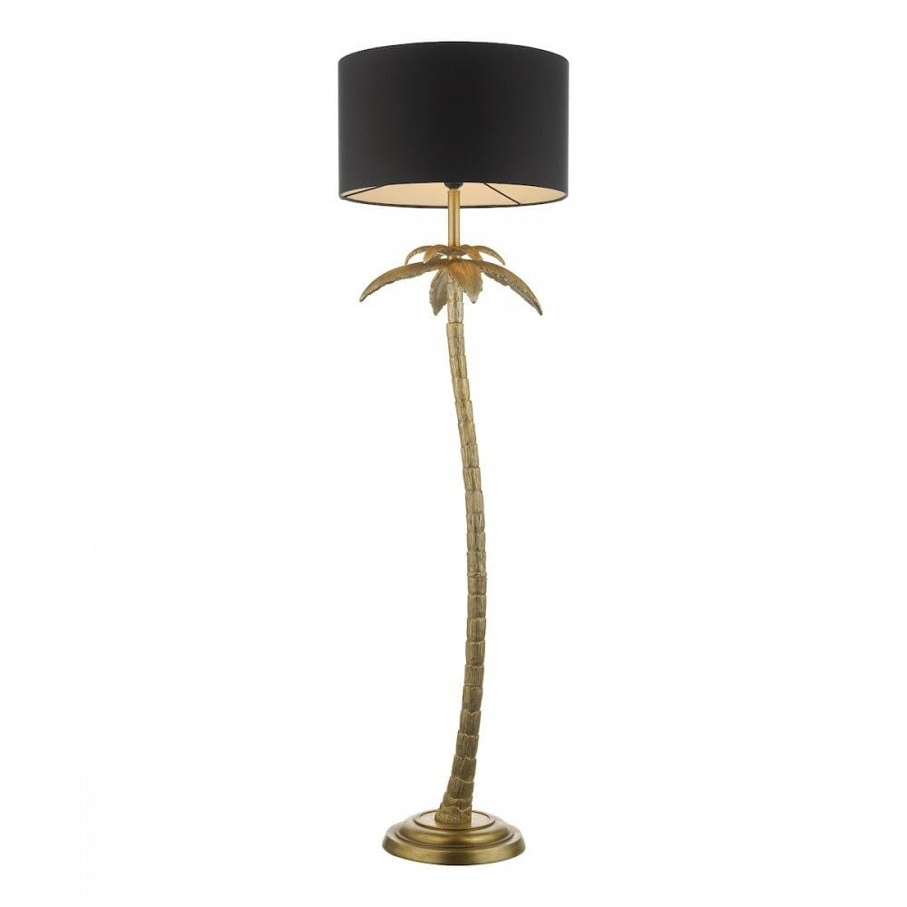 Dar Lighting COC4935 | Coco | Floor Lamp with Shade | Antique Gold