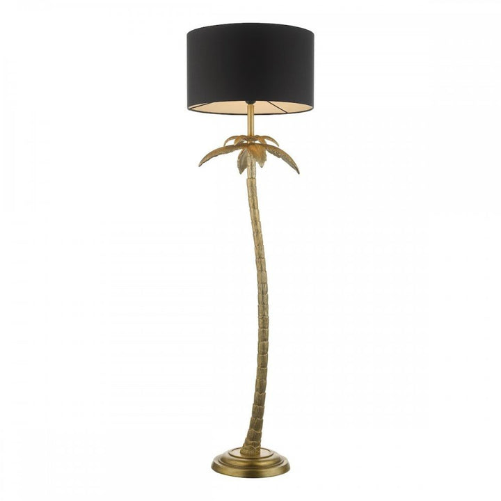 Dar Lighting COC4935 | Coco | Floor Lamp with Shade | Antique Gold