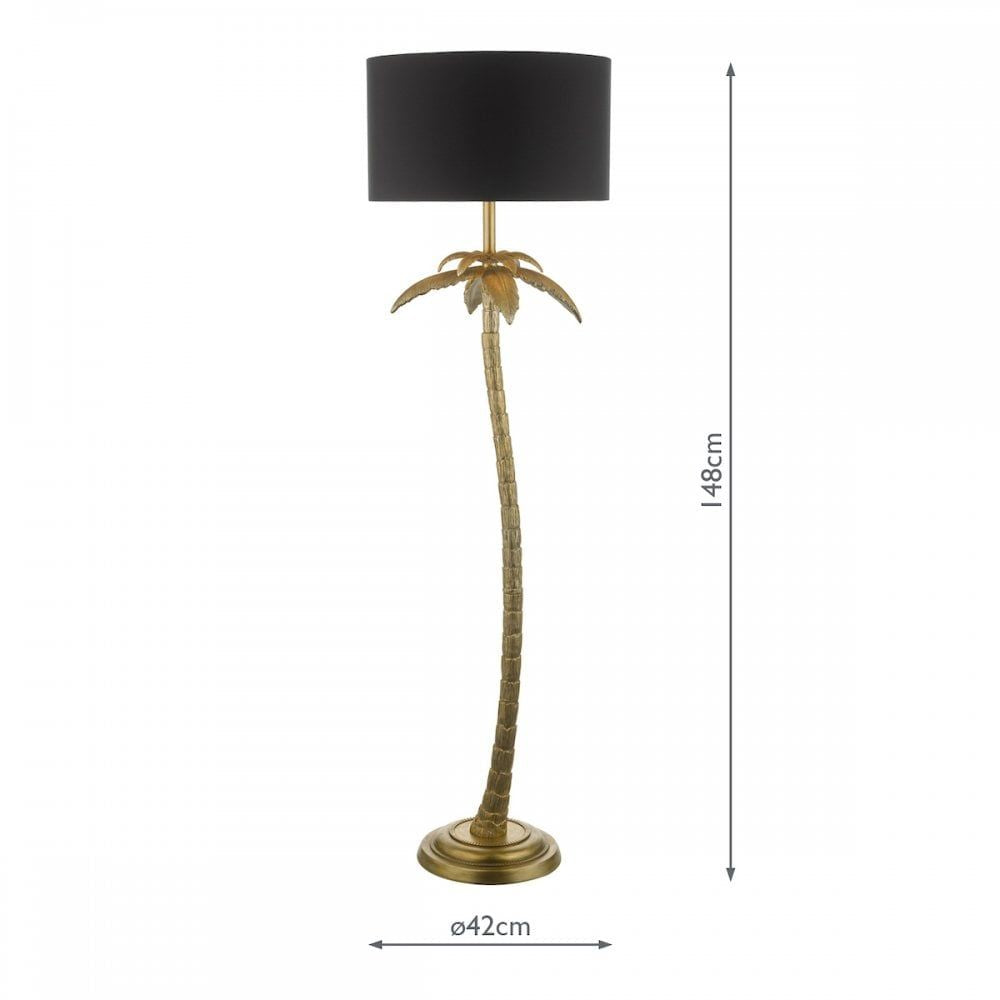 Dar Lighting COC4935 | Coco | Floor Lamp with Shade | Antique Gold