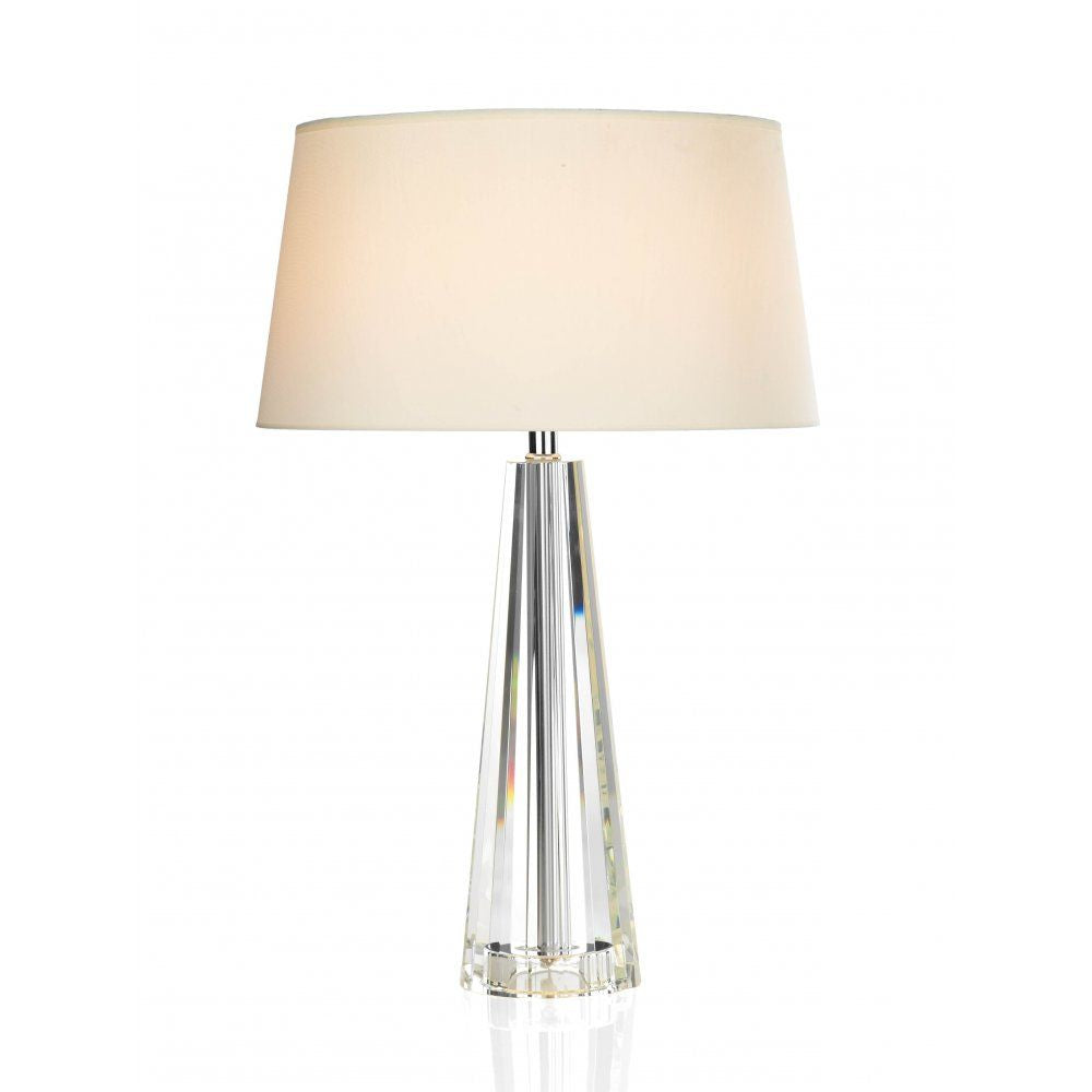 Dar CYP4208 | Cyprus Table Lamp | Crystal & Polished Chrome