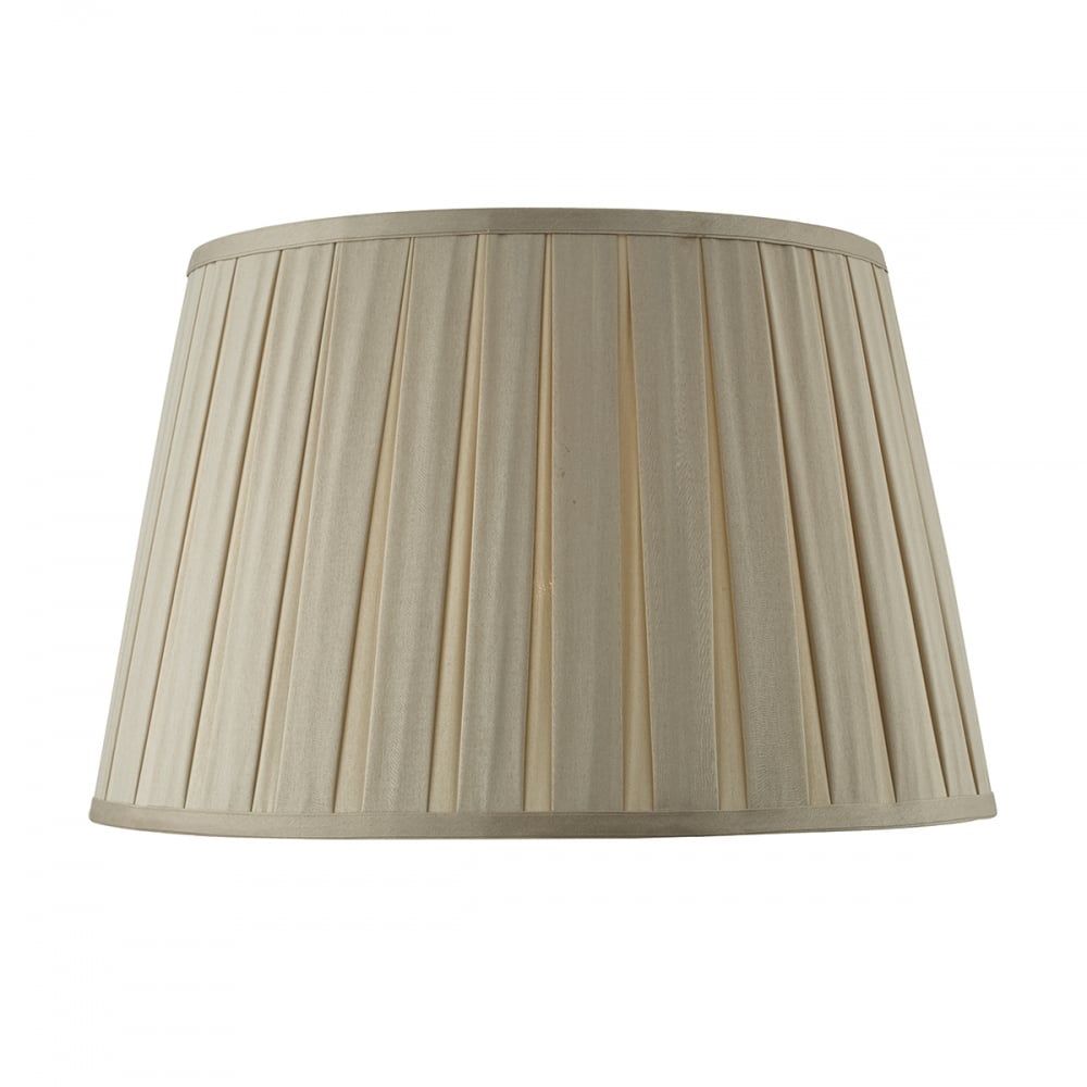 Dar Lighting DEG1629 | Degas Empire Box Pleated Shade | Taupe