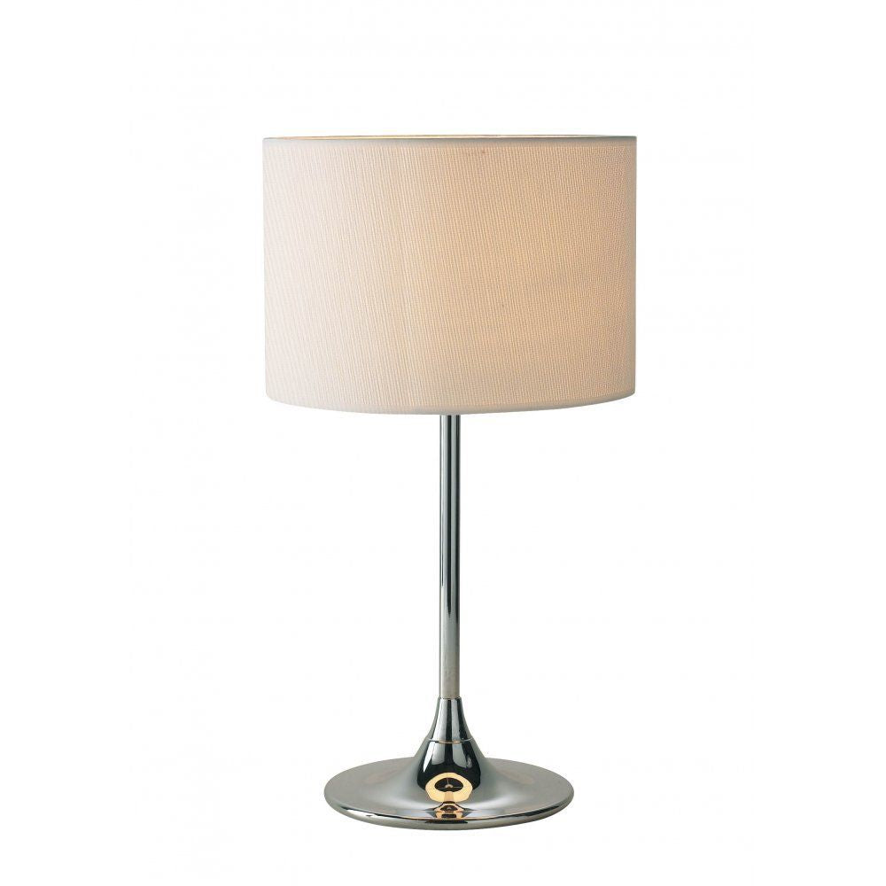 Dar Lighting DEL4250 | Delta | Table Lamp | Polished Chrome Base