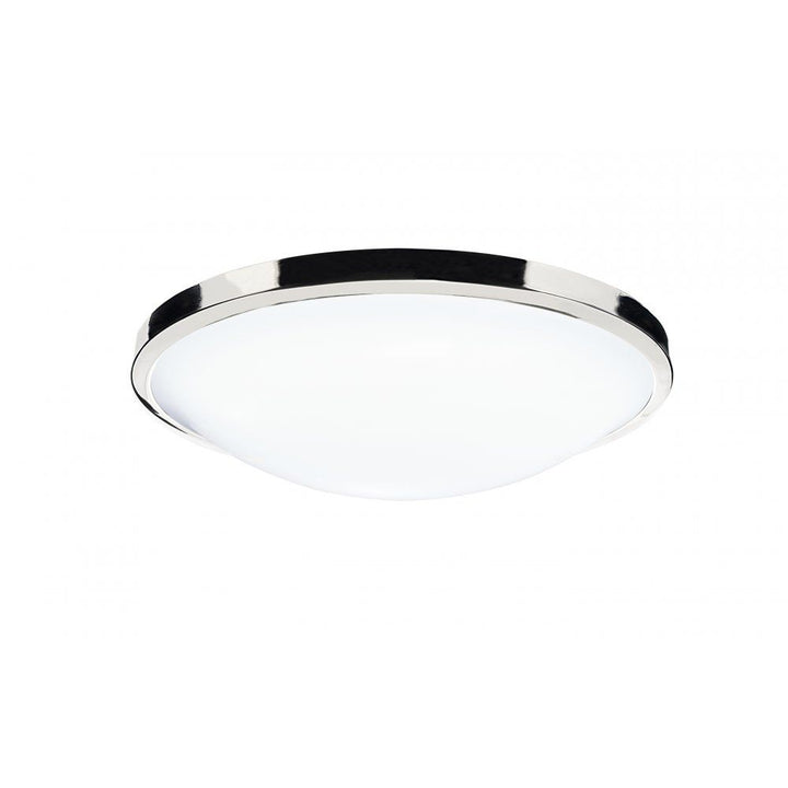 Dar DOV5250 Dover Bathroom Round Acrylic Flush IP44 Polished Chrome