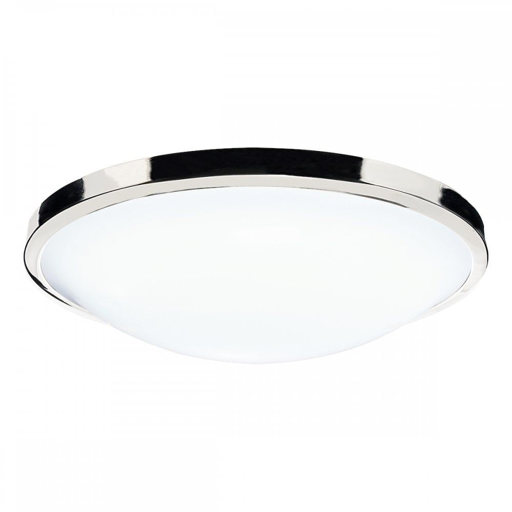 Dar DOV5250 Dover Bathroom Round Acrylic Flush IP44 Polished Chrome