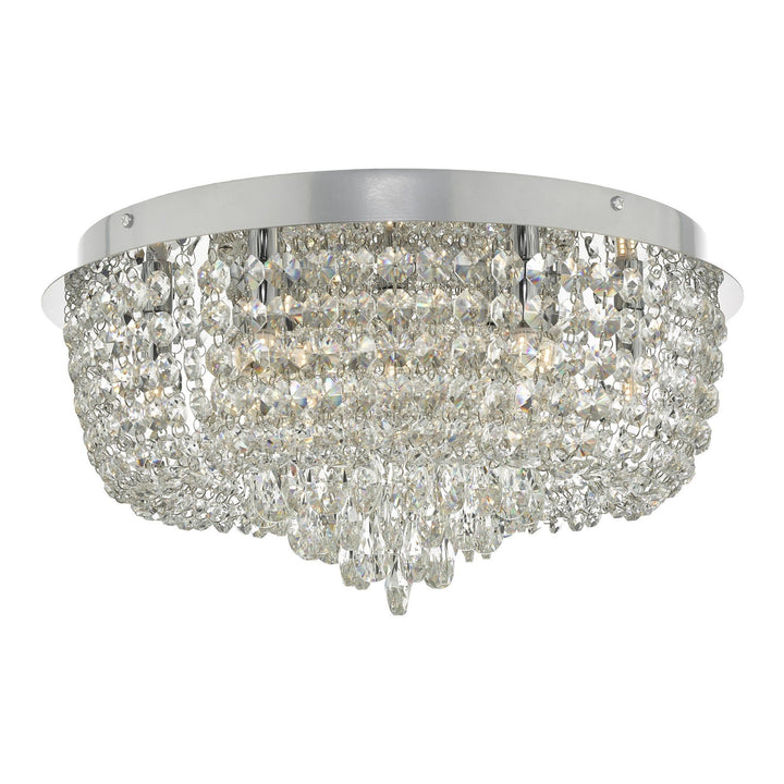 Dar EIT5008 | Eitan | 9-Light Crystal Beaded Flush Ceiling Fixture