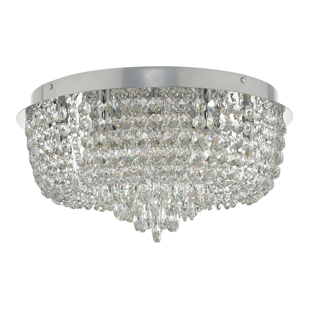 Dar EIT5008 | Eitan | 9-Light Crystal Beaded Flush Ceiling Fixture
