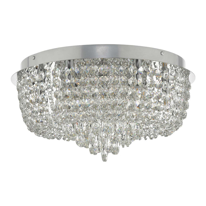 Dar EIT5008 | Eitan | 9-Light Crystal Beaded Flush Ceiling Fixture