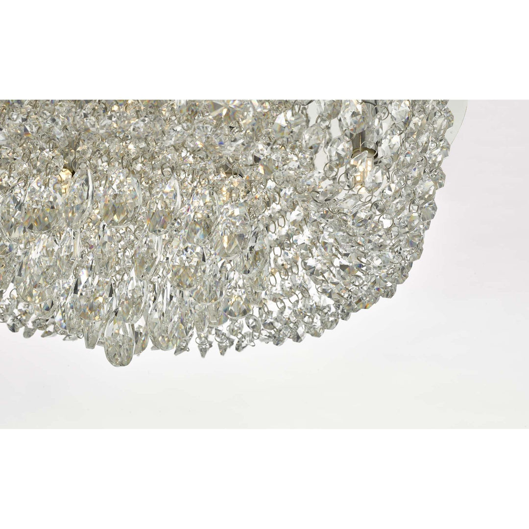 Dar EIT5008 | Eitan | 9-Light Crystal Beaded Flush Ceiling Fixture