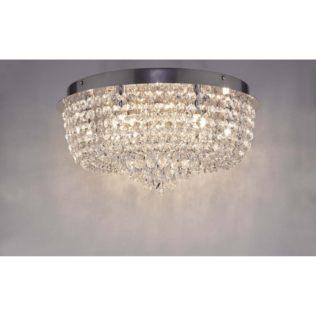 Dar EIT5008 | Eitan | 9-Light Crystal Beaded Flush Ceiling Fixture