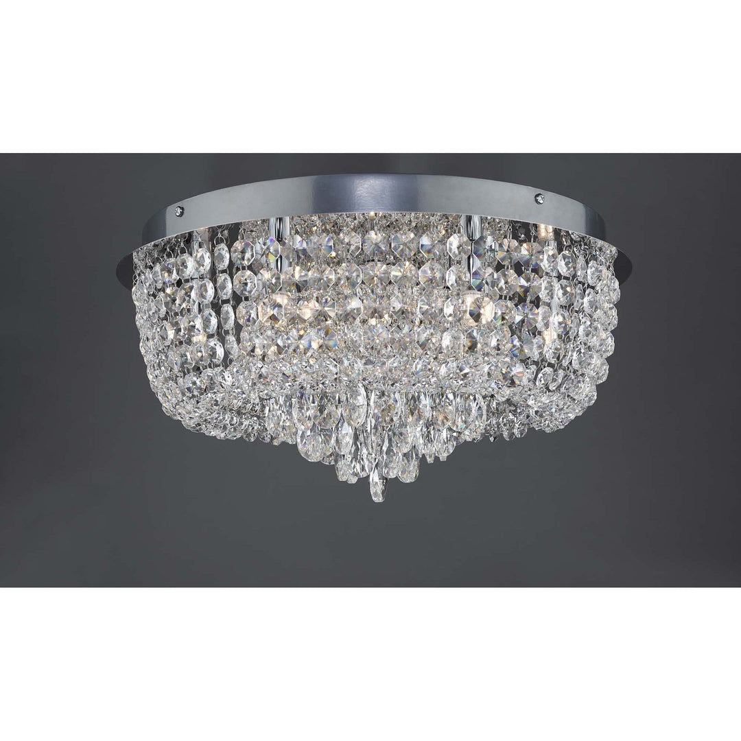 Dar EIT5008 | Eitan | 9-Light Crystal Beaded Flush Ceiling Fixture