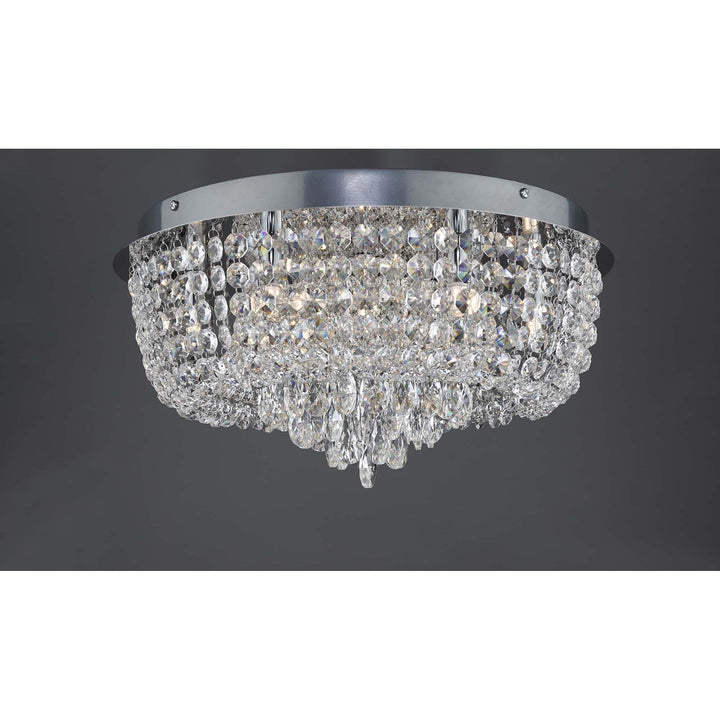 Dar EIT5008 | Eitan | 9-Light Crystal Beaded Flush Ceiling Fixture
